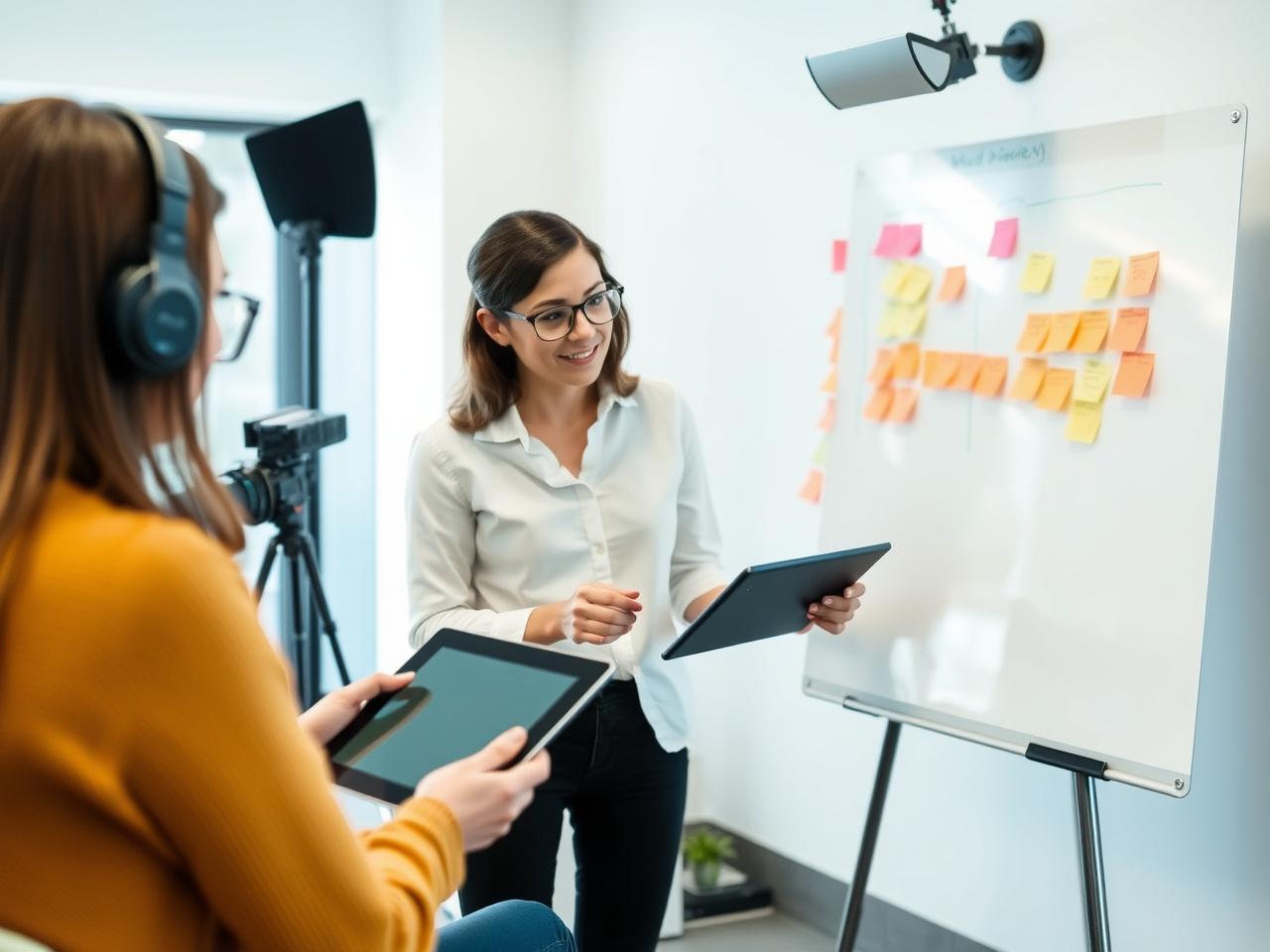 UX researcher conducting user testing session