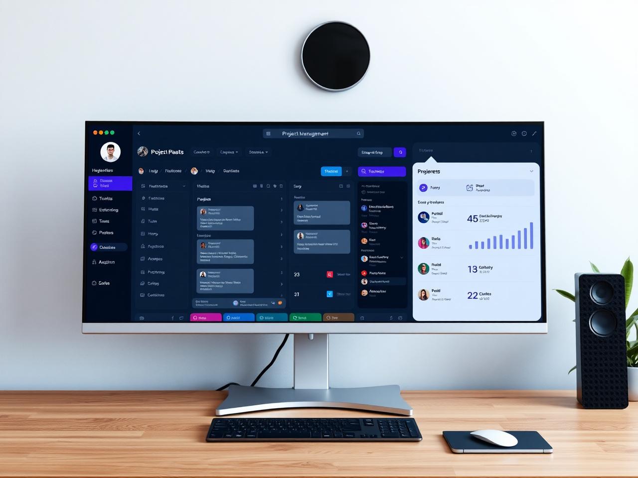 SaaS project management dashboard mockup